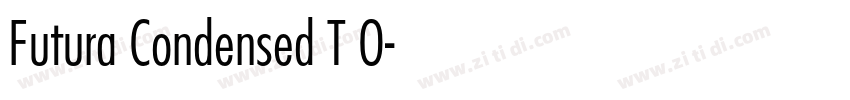 Futura Condensed T O字体转换